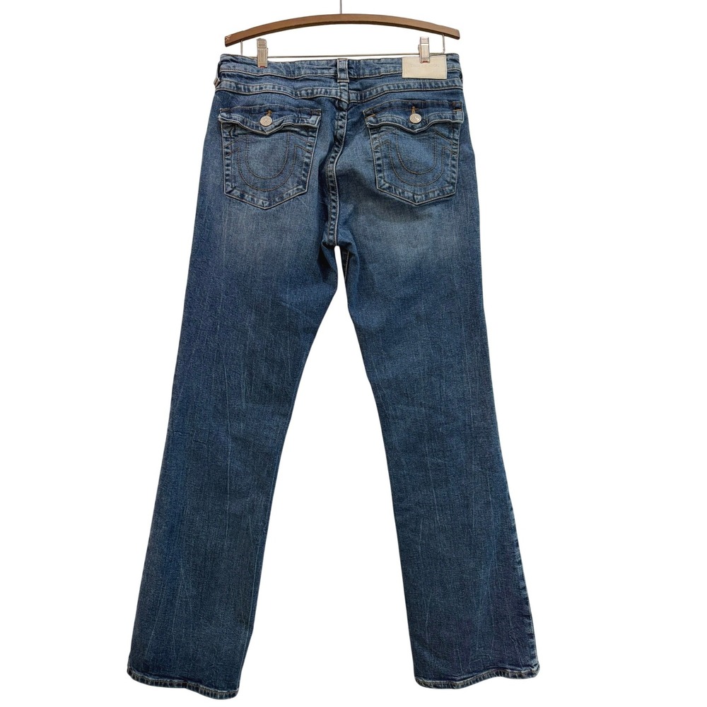 True Religion Becca Mid Rise Bootcut Jeans Medium Wash Blue 33 -See Measurements - Picture 2 of 8